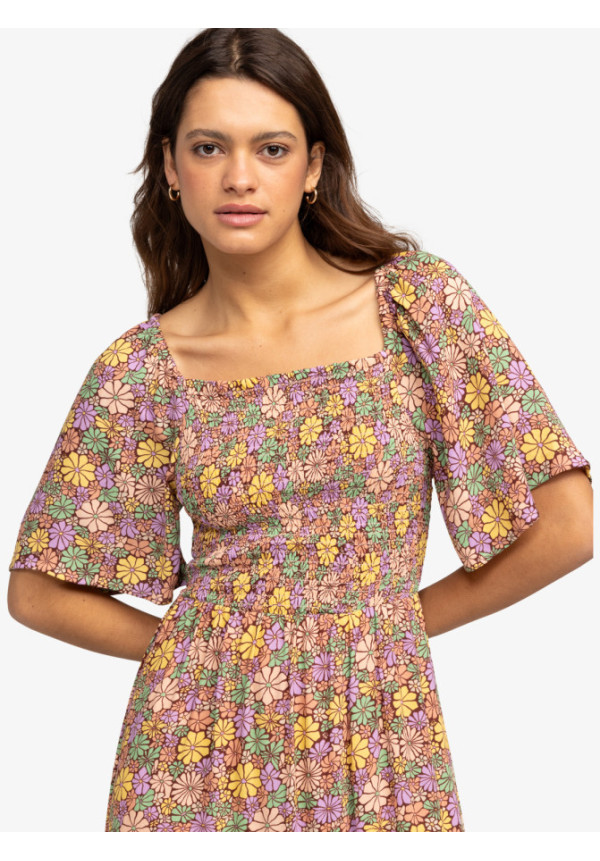 Tropical Sunshine-Vestido de longitud media para mujer