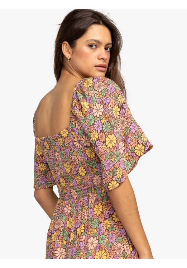 Tropical Sunshine-Vestido de longitud media para mujer