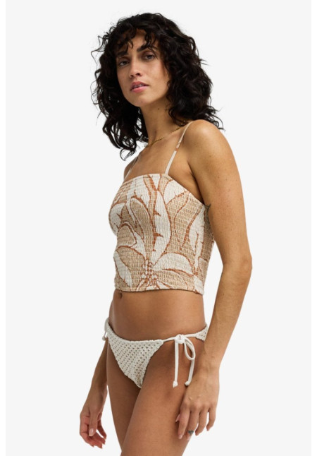 Tropic Breeze - Top fruncido con tirantes para mujer