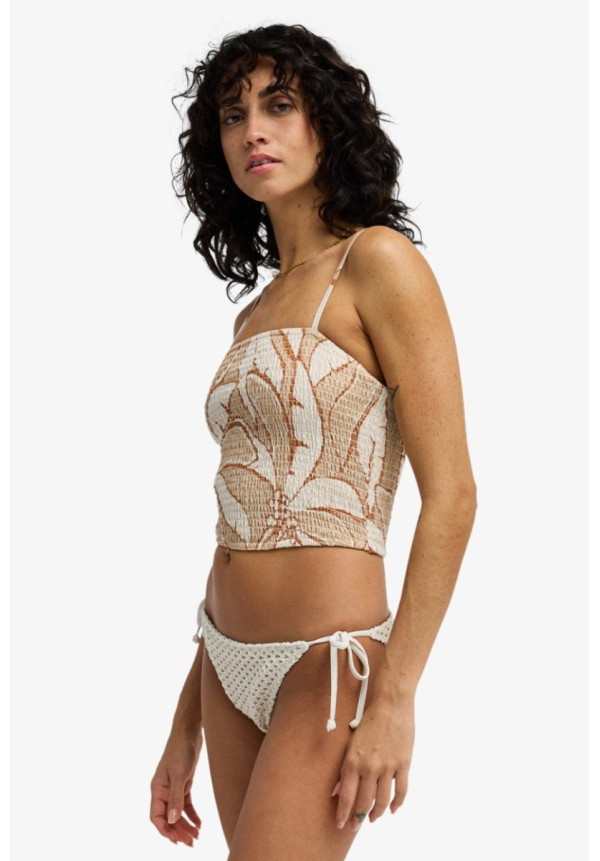 Tropic Breeze - Top fruncido con tirantes para mujer