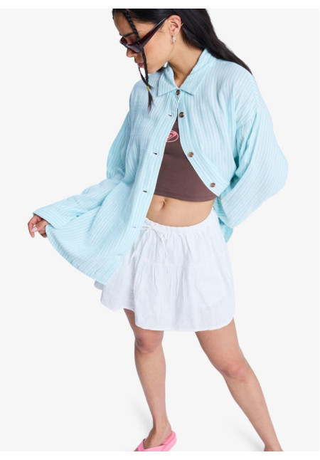 Morning Shine Stripe Camisa de manga larga Blanco Mujer