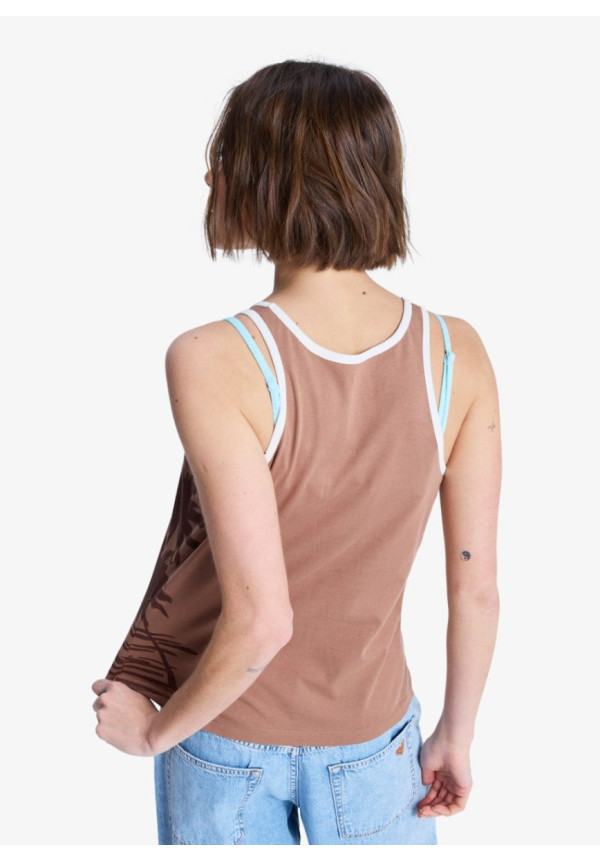 Moon Canyon Ring Camiseta sin mangas Marrón Mujer