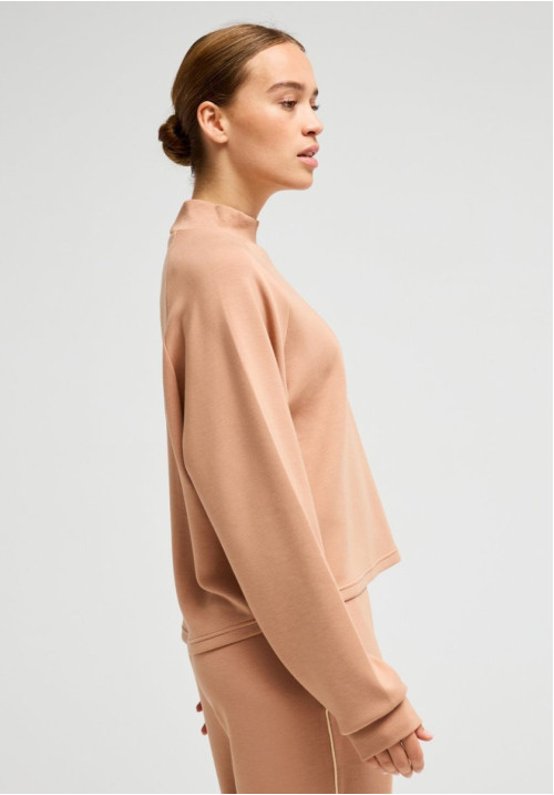 Rise & Vibe Sweet High Neck Sudadera deportiva Marrón Mujer