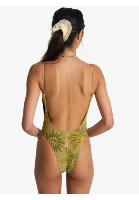 Vaca Soleil Deep V - Bañador entero de Corte Alto en la Cadera para mujer