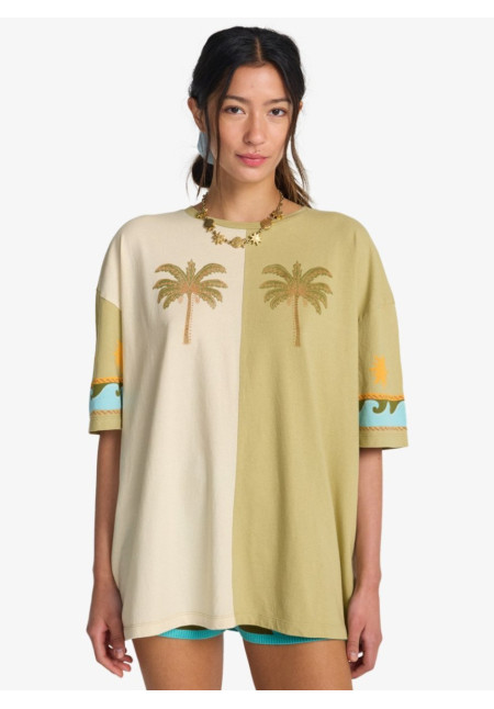 Split Palm - Camiseta de manga corta para mujer