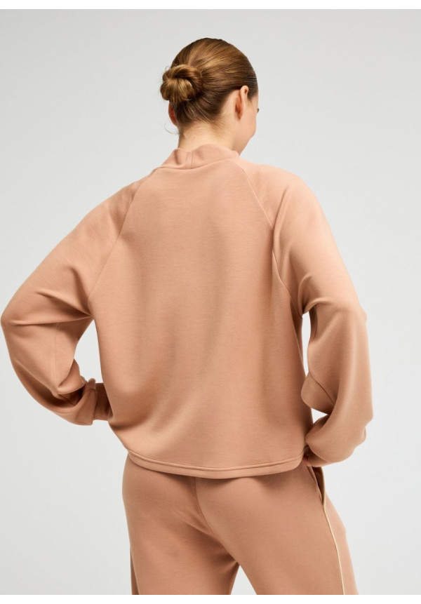 Rise & Vibe Sweet High Neck Sudadera deportiva Marrón Mujer