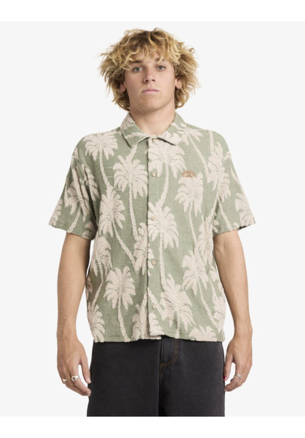 Palm Fall Camiseta de manga corta Azul Hombre