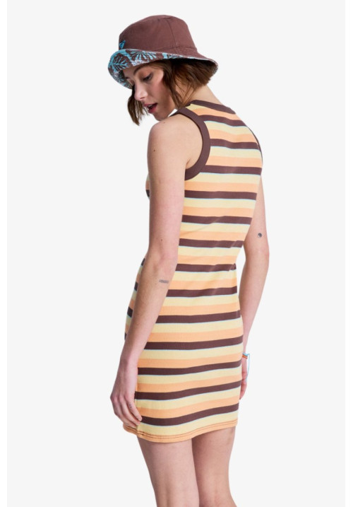 Iconic Days Stripes - Vestido acanalado sin mangas para mujer