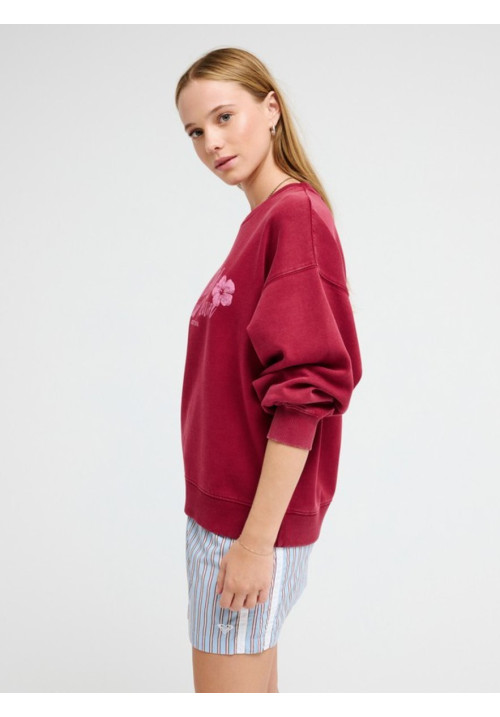 Lineup Sudadera de corte relajado Rojo Mujer