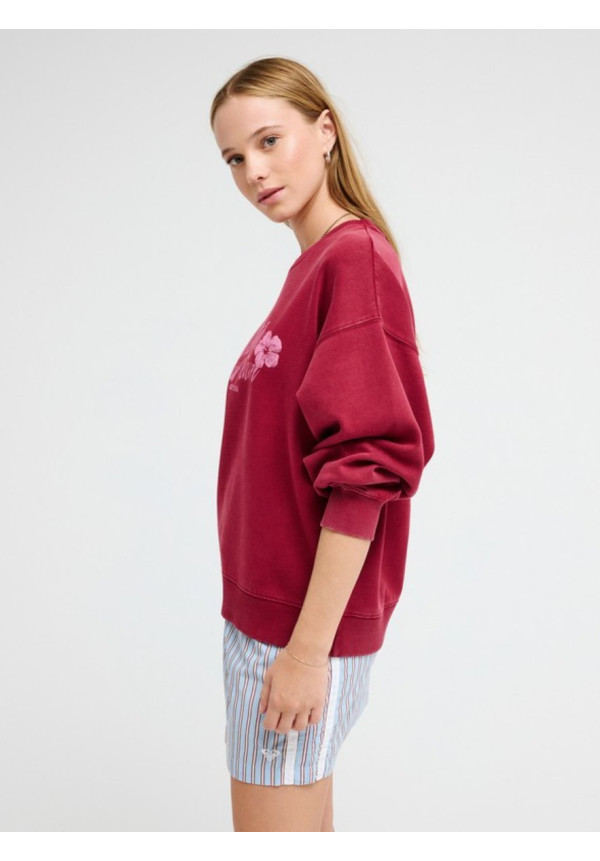 Lineup Sudadera de corte relajado Rojo Mujer