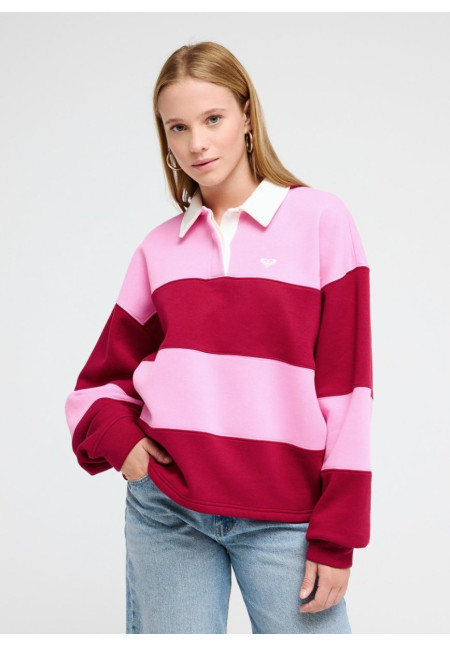 Cross Your Mind Sudadera con cuello tipo camisa Rosa mujer