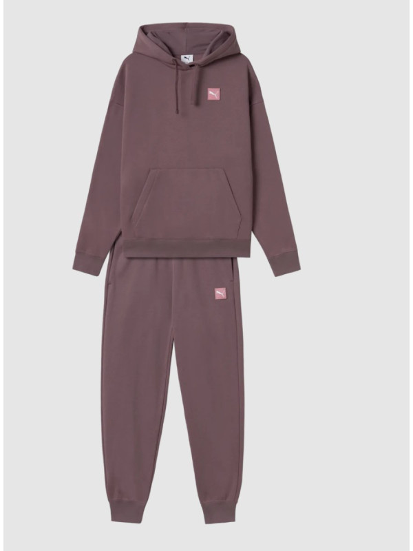 Puma Chándal de forro polar para mujer, color morado