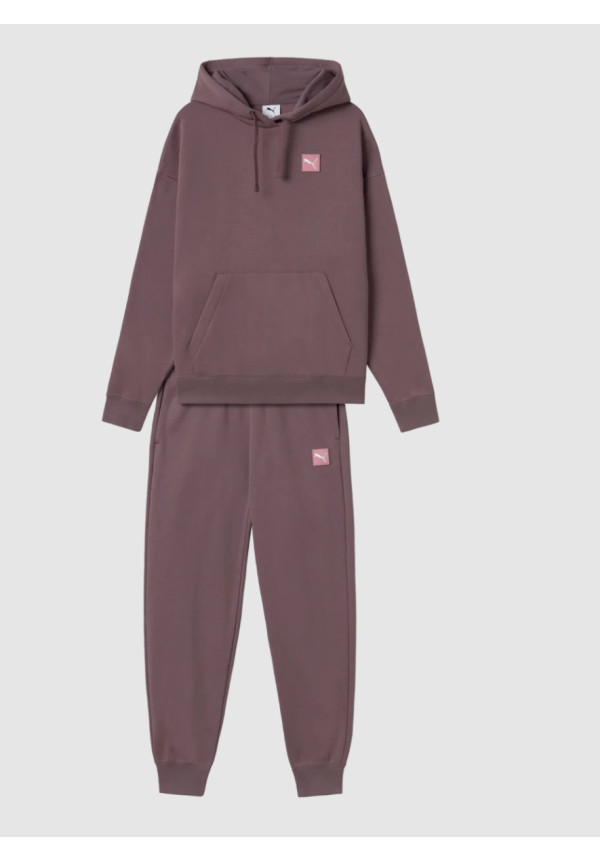 Puma Chándal de forro polar para mujer, color morado