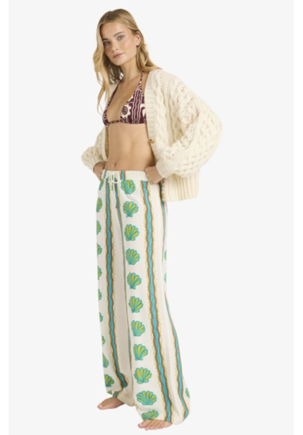 Coastal Crush Pantalones elásticos Blanco Mujer