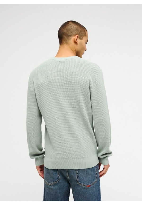 Waffle Jersey Cerrado Verde Hombre