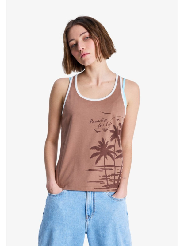 Moon Canyon Ring Camiseta sin mangas Marrón Mujer