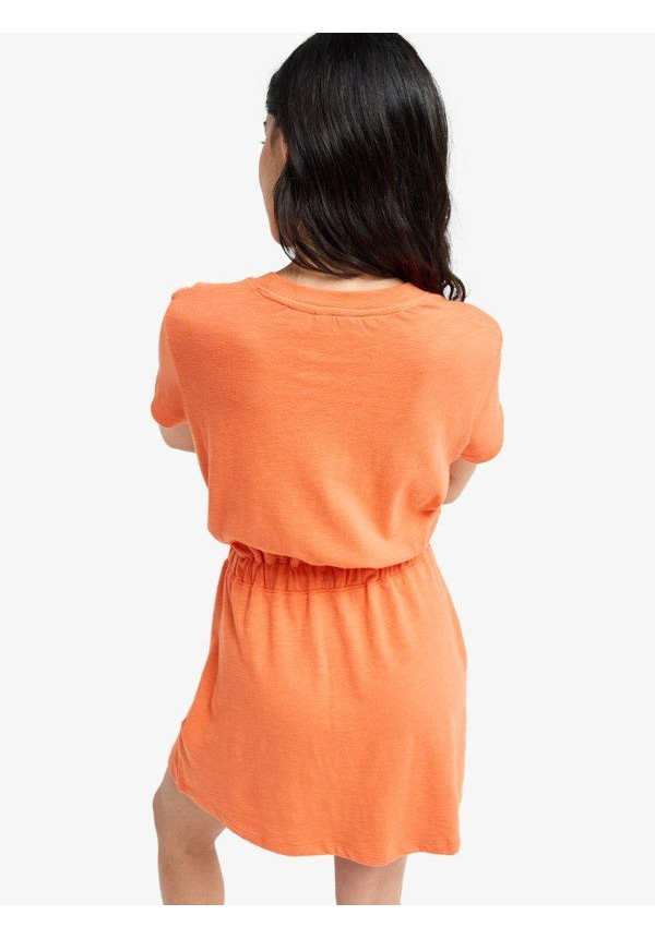 Sunny Expedition Solid Vestido Camiseta anudado Naranja Mujer