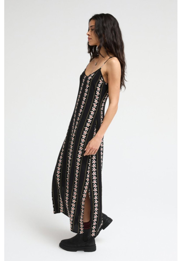 Sunhaze Spell Midi Vestido ajustado Negro Mujer