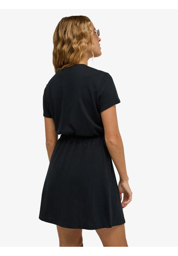 Sunny Expedition Solid Vestido Camiseta anudado Negro Mujer