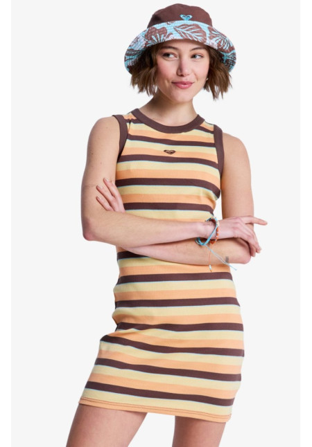 Iconic Days Stripes - Vestido acanalado sin mangas para mujer