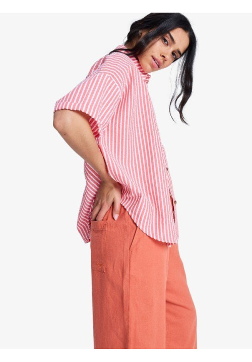 Beachy Nostalgia Camisa de Manga Corta Rojo Mujer