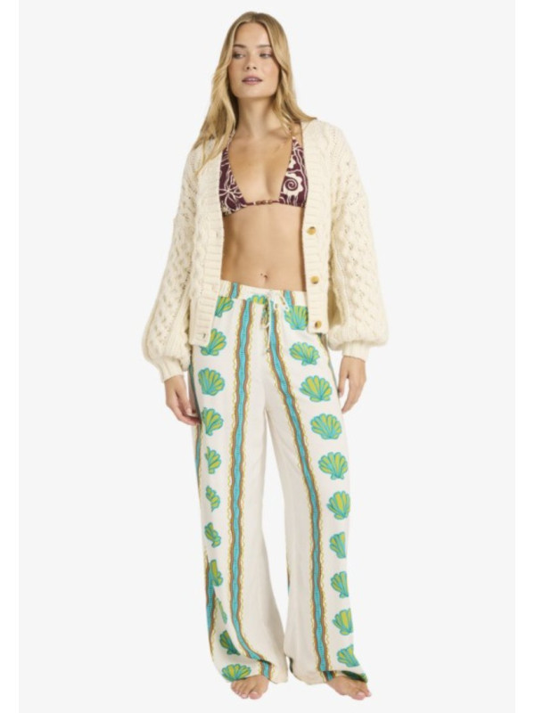 Coastal Crush Pantalones elásticos Blanco Mujer