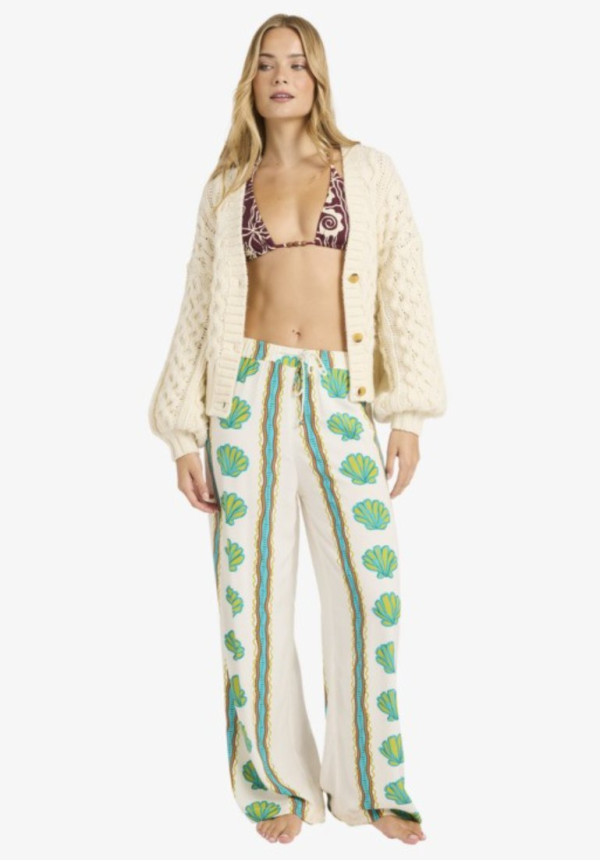 Coastal Crush Pantalones elásticos Blanco Mujer