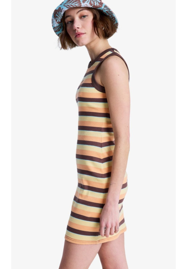 Iconic Days Stripes - Vestido acanalado sin mangas para mujer