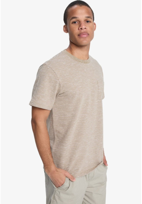Lopaz Striped Pocket - Camiseta de manga corta para hombre