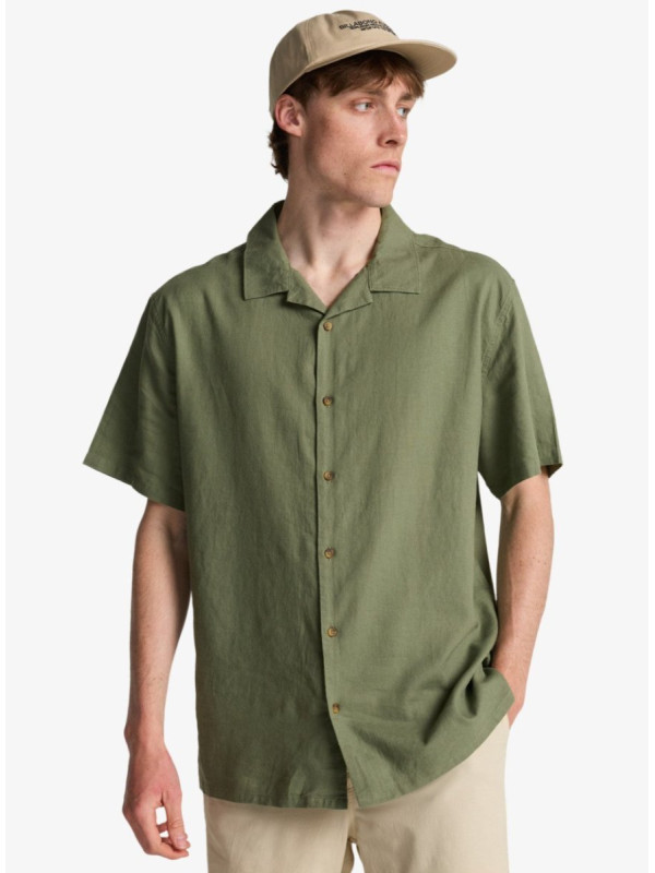 Vacay Linen - Camisa de manga corta para hombre