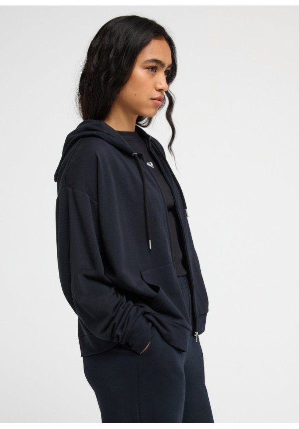Surfing By Daylight Sudadera con Capucha y Cremallera Negro Mujer
