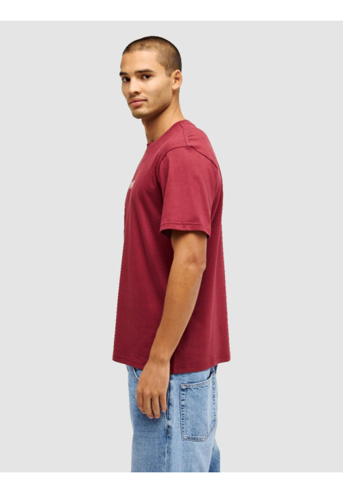 Fineline T‑Shirt in Oxblood Red