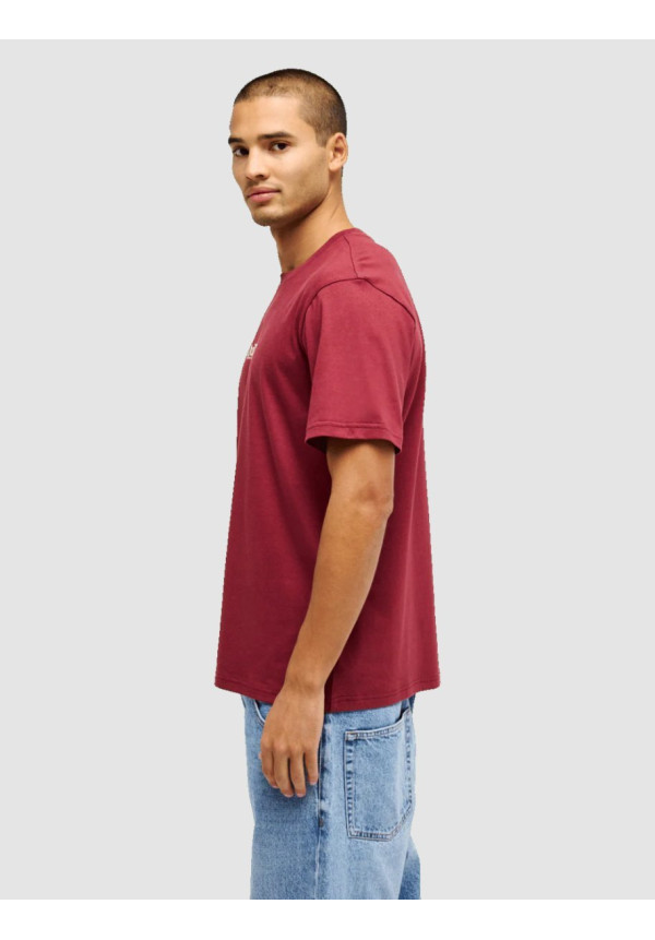 Fineline T‑Shirt in Oxblood Red