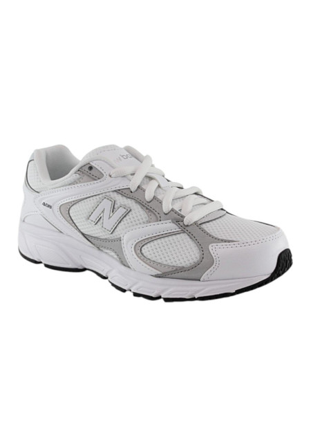 Zapatillas New Balance 408 Blanco-Plata cordón