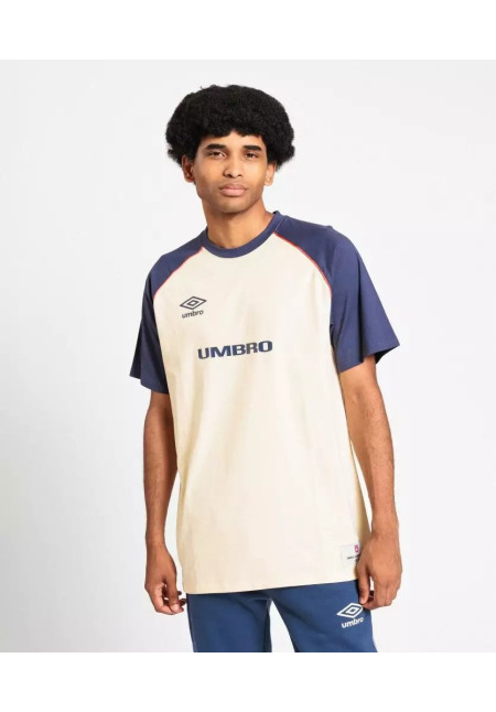 Camiseta Umbro Club de Barrio Tee Canoli Cream / Skipper Blue / Raspberry wine