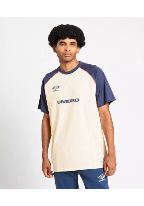 Camiseta Umbro Club de Barrio Tee Canoli Cream / Skipper Blue / Raspberry wine