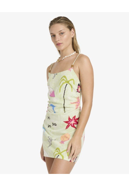Lottie Hall Byron Minivestido ajustado Verde Mujer