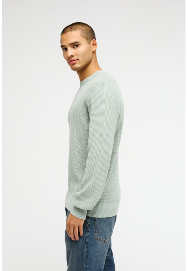 Waffle Jersey Cerrado Verde Hombre
