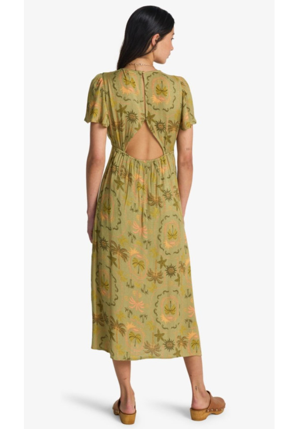 Jet Set Vestido de Longitud Media Verde Mujer