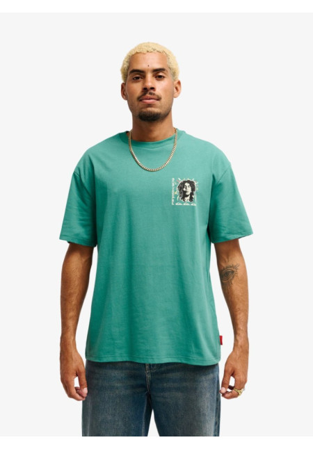 Bob Marley Warhead Camiseta de manga corta Verde Hombre