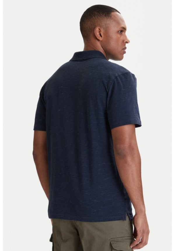 Stretch Polo Shirt in Dark Navy