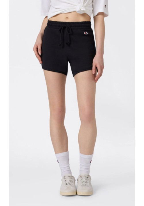 Pantalones Cortos de Algodón Acanalado para Mujer Icons Negro