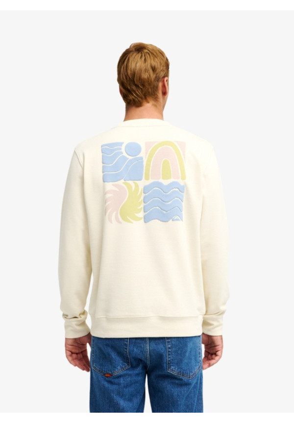 Vibes Sudadera de cuello redondo Blanco Hombre