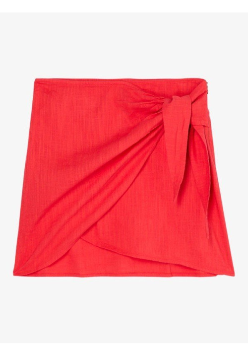Cactus Flower Mini Falda pareo Rojo Mujer