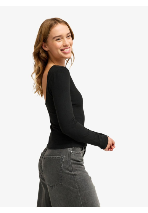 Playa Queen Camiseta de manga larga Negro Mujer
