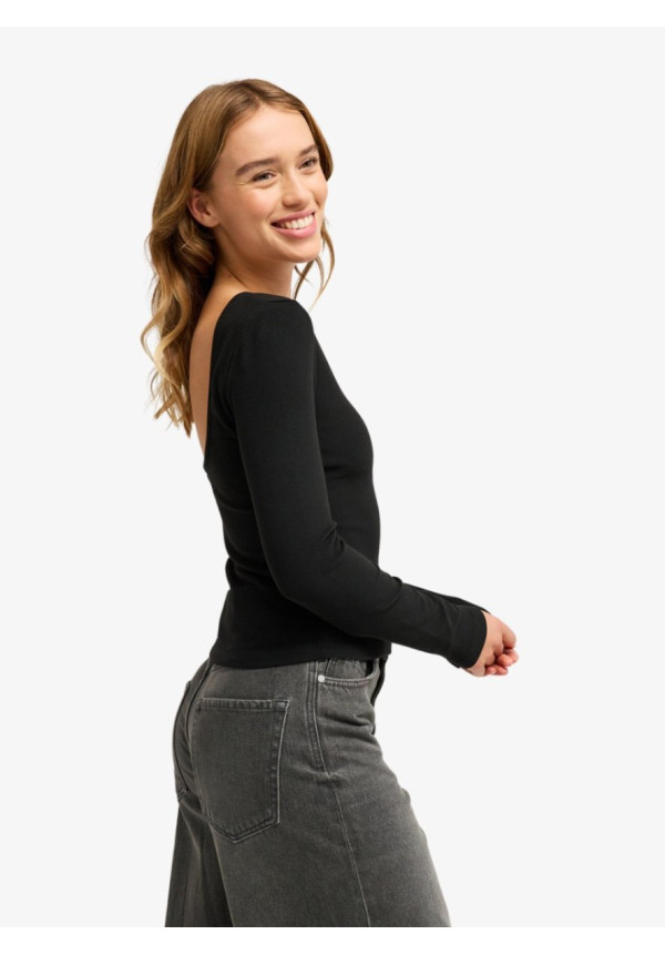 Playa Queen Camiseta de manga larga Negro Mujer