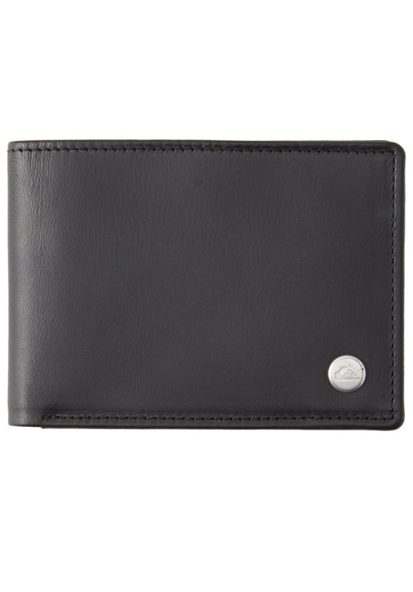 Mac Cartera de cuero de triple hoja Negro Hombre