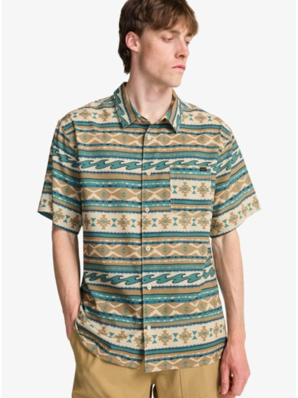 Surftrek Perf Camisa de Manga Corta Beige Hombre