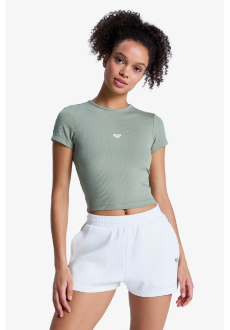 Rise & Vibe - Short de cintura elástica para mujer