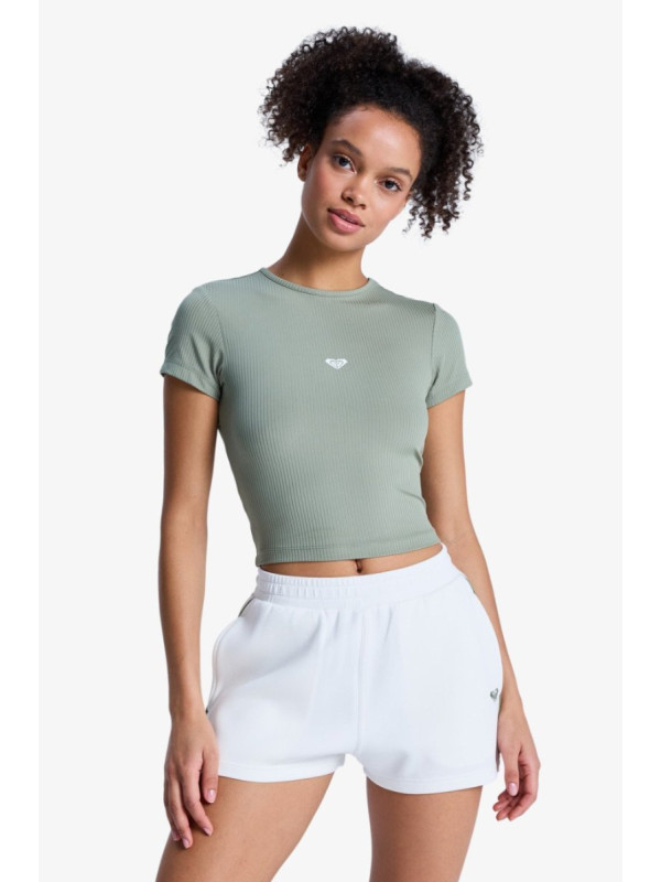 Rise & Vibe - Short de cintura elástica para mujer